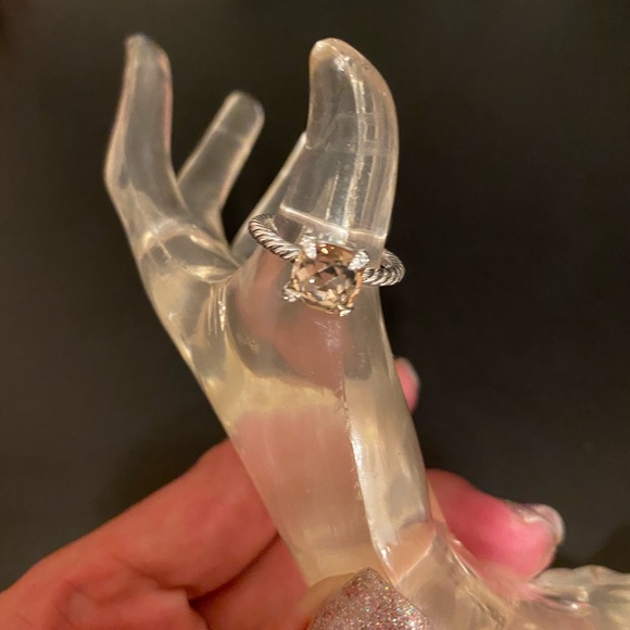 David Yurman 8mm Chatelaine ring size 7 with pink morganite - Picture 4 of 5